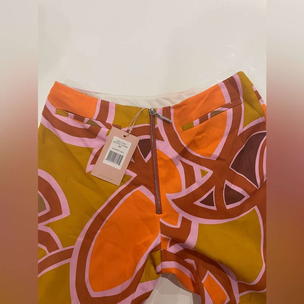 NWT Alexis Flared Daru Pant Abstract Orange - Picture 7 of 12